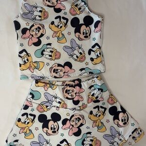 Disney Character Print Tank and Skort Set